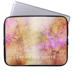 Gold Pink Sky Watercolour Laptop Sleeve