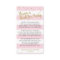 Gold Pink Stripes Baby Shower Bring a Book Insert