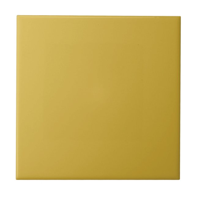 Gold Plain Solid Colour Ceramic Tile (Front)