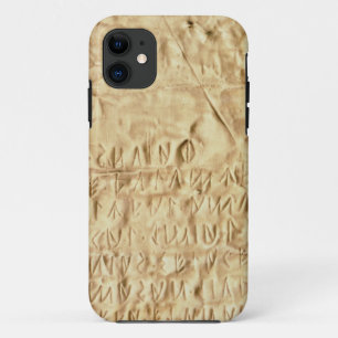 Gold plate with 'brief' Etruscan inscription, from iPhone 11 Case