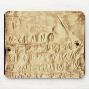 Gold plate with 'brief' Etruscan inscription, from Mouse Pad