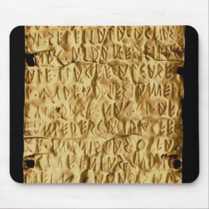 Gold plate with 'lengthy' Etruscan inscription fro Mouse Pad