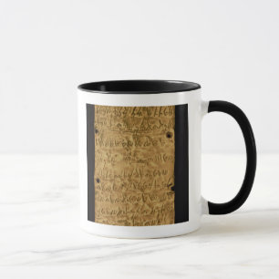 Gold plate with Phoenician inscription, from Santa Mug