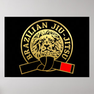Gold Plated Brazilian Jiu-Jitsu Black Belt Poster