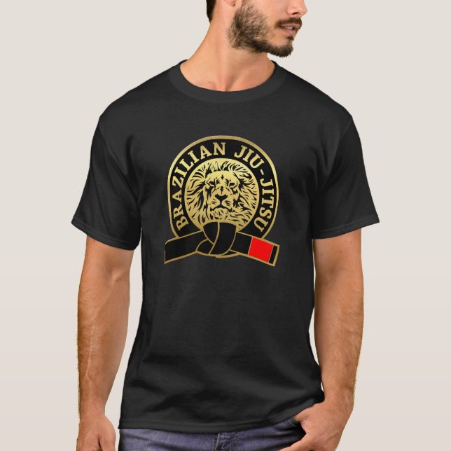 Gold Plated Brazilian Jiu-Jitsu Black Belt T-Shirt (Front)