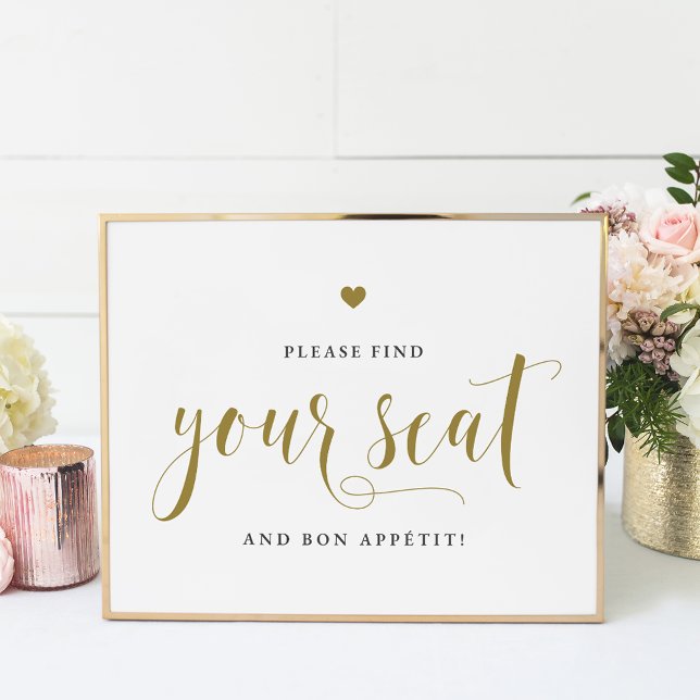 Gold Please Find Your Seat and Bon Appétit Poster (Creator Uploaded)