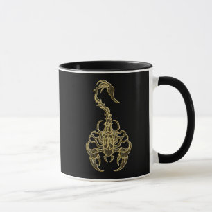 Gold poisonous scorpion very venomous insect mug