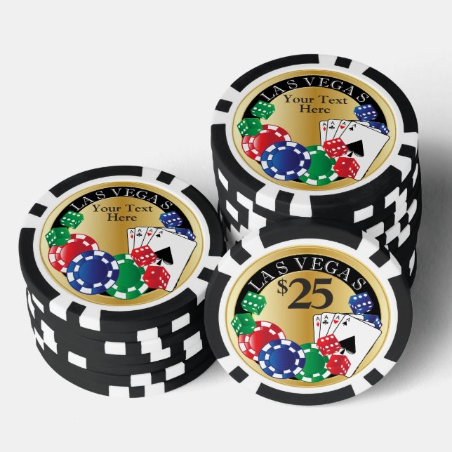  Gold Poker Night | DIY Text Chips (Stack)