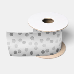 Gold polka dot gradient background satin ribbon