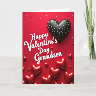Gold Polka Dot Heart Card