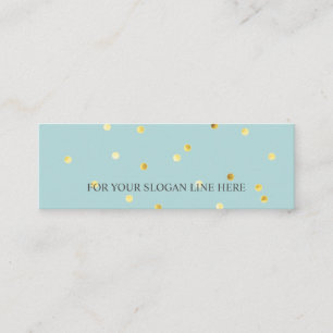Gold Polka Dot Pattern Pastel Mini Business Card