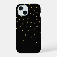 Gold Polka Dot Pattern Tiny Hand Drawn Fading