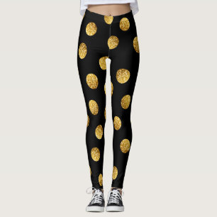 Gold Polka Dot: Sparkling Seamless. Leggings