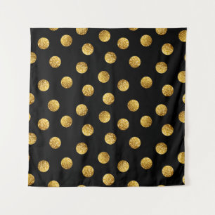 Gold Polka Dot: Sparkling Seamless. Tapestry