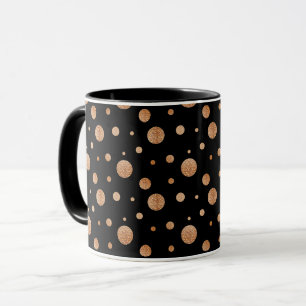 Gold polka dots napkins coffee mug