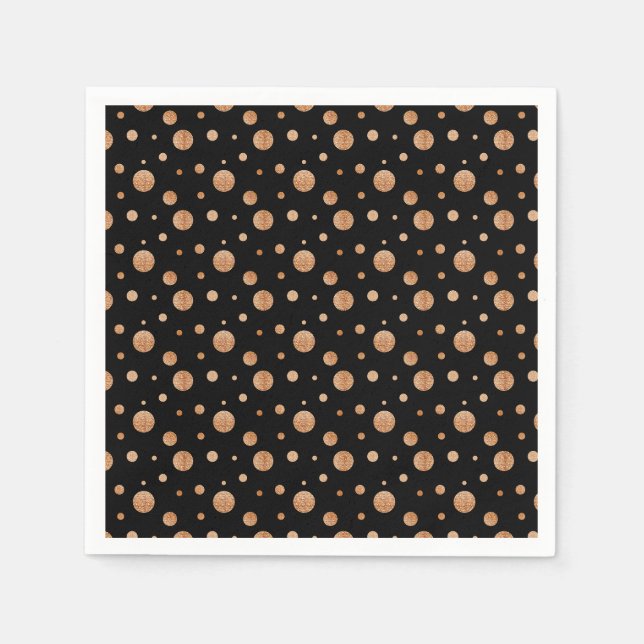 Gold polka dots napkins coffee mug (Front)