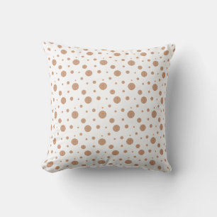 Gold polka dots napkins cushion