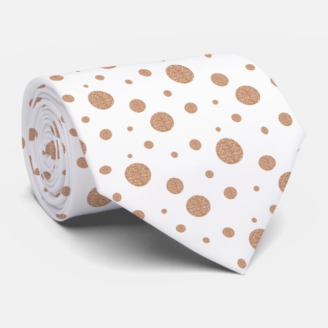 Gold polka dots napkins  tie (Rolled)