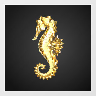 Gold Polygonal Seahorse