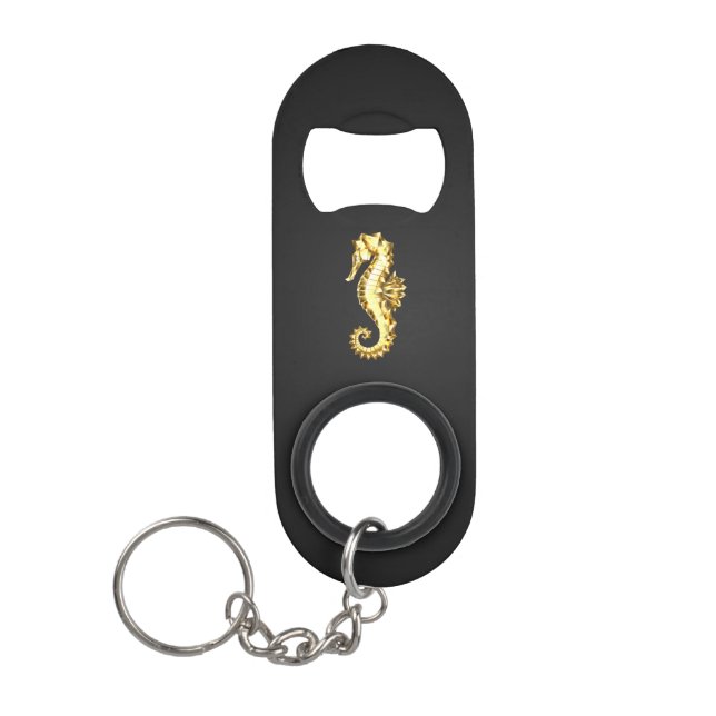 Gold Polygonal Seahorse (Front)