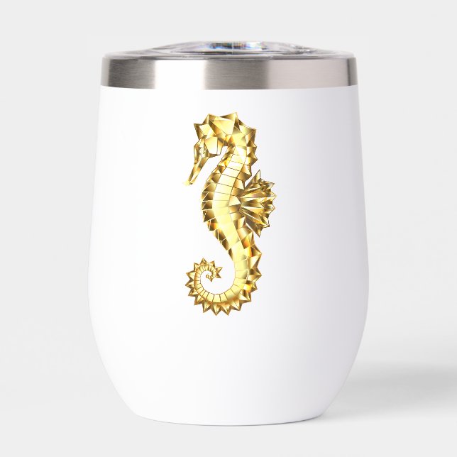 Gold Polygonal Seahorse (Front)