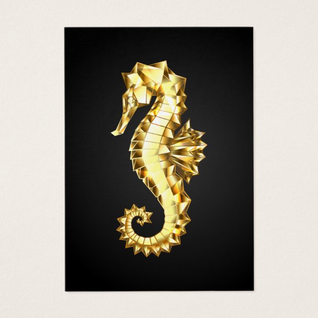 Gold Polygonal Seahorse (Front)