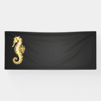 Gold Polygonal Seahorse