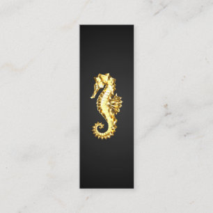 Gold Polygonal Seahorse Calling Card