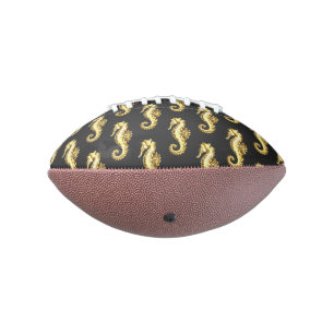 Gold Polygonal Seahorse Football