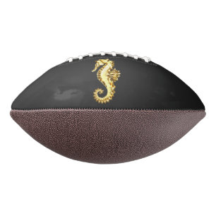 Gold Polygonal Seahorse Football