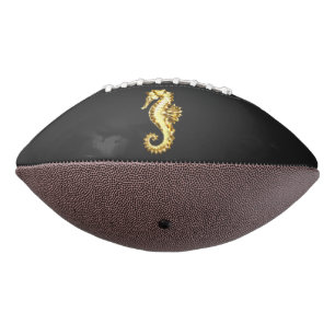 Gold Polygonal Seahorse Football