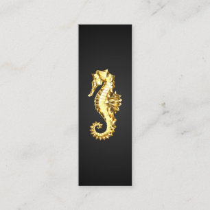 Gold Polygonal Seahorse Loyalty Card