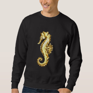 Gold Polygonal Seahorse Sweatshirt