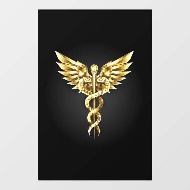 Gold Polygonal Symbol Caduceus (Sheet)