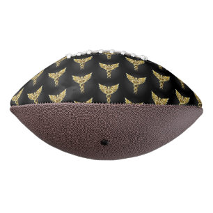 Gold Polygonal Symbol Caduceus Football