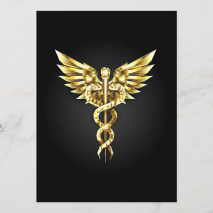 Gold Polygonal Symbol Caduceus Program