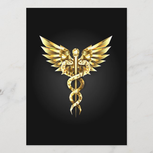Gold Polygonal Symbol Caduceus Program (Front)