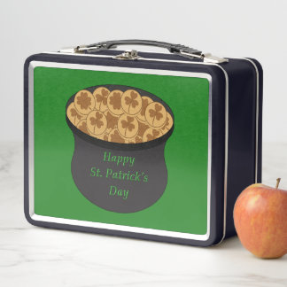Gold Pot Metal Lunch Box