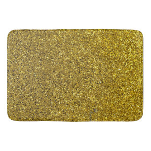 gold powder bath mat