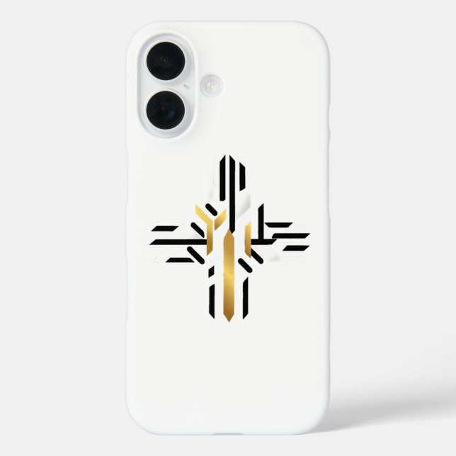 Gold Power Symbol Futuristic Minimalist Armour Loo Case-Mate iPhone Case (Back)