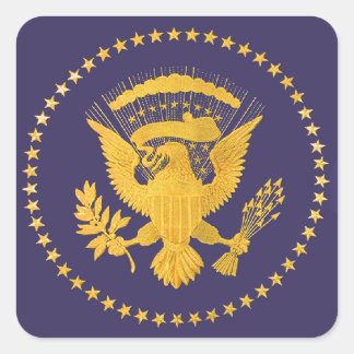 Gold Presidential Seal on Blue Ground