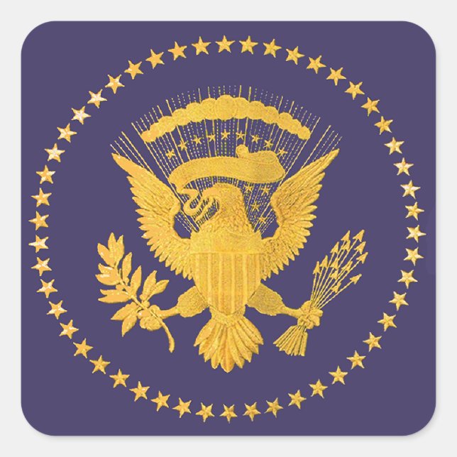 Gold Presidential Seal on Blue Ground (Front)
