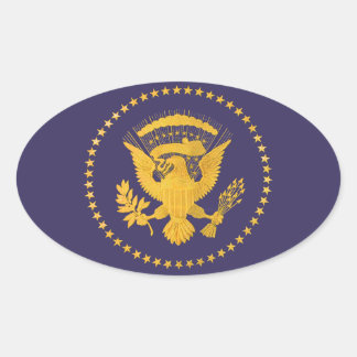 Gold Presidential Seal on Blue Ground
