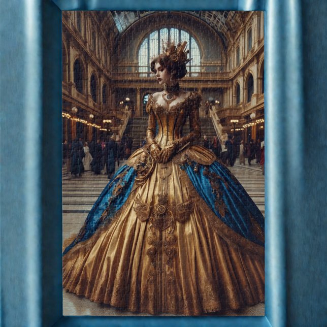 Gold Princess Steampunk Victorian Industrial Jigsaw Puzzle (Creator Uploaded)
