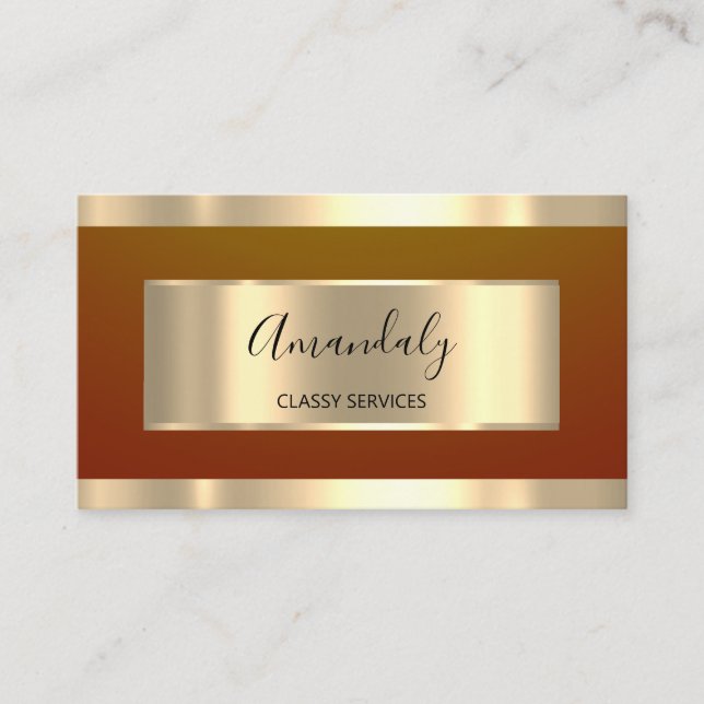 Gold Professional Consulting Dusty Meadow Business Card (Front)