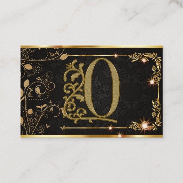 Gold Professional Elegant Modern Script Caligraphy Business Card (Front)