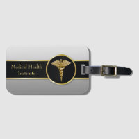 Gold Professional Medical Caduceus - Luggage Tag