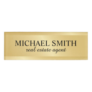 Gold Professional Personalised Name Tag