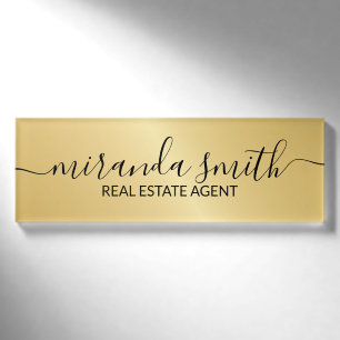 Gold Professional Personalised Name Tag