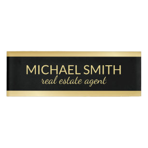 Gold Professional Personalised Name Tag